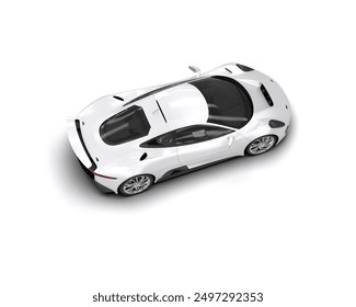 Realistic race car isolated on background. 3d rendering - illustration