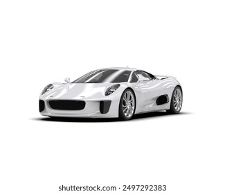 Realistic race car isolated on background. 3d rendering - illustration