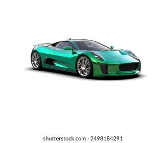 Realistic race car isolated on background. 3d rendering - illustration