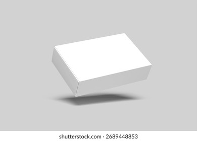 Realistic Rectangular Box Blank Mockup
