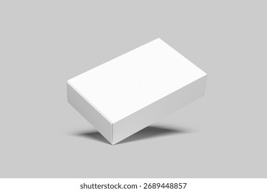 Realistic Rectangular Box Blank Mockup