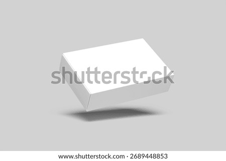 Realistic Rectangular Box Blank Mockup