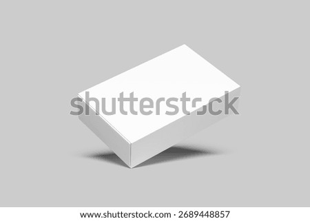 Realistic Rectangular Box Blank Mockup