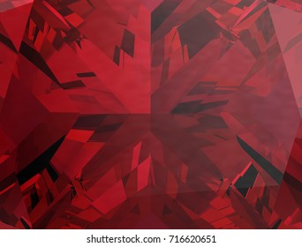 Realistic Ruby texture close up, 3D illustration.
