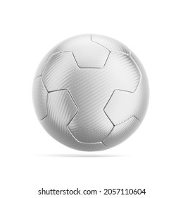 Realistic Soccer Balls Or Football Ball On White Background. 3d Rendered Ball. Soccer White Ball Mockup