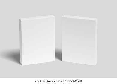 Realistic Software Box Packaging Illustration for Mockup. 3D Render.