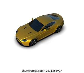 Реалистичный спортивный автомобиль изолирован на заднем плане. 3d-рендеринг - иллюстрация