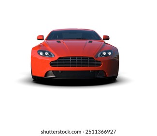 Реалистичный спортивный автомобиль изолирован на заднем плане. 3d-рендеринг - иллюстрация