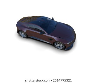 Реалистичный спортивный автомобиль изолирован на заднем плане. 3d-рендеринг - иллюстрация