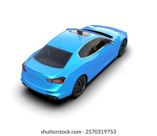 Realistic sport car isolated on background. 3d rendering - illustration