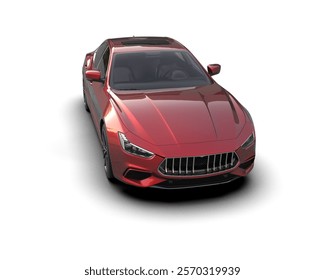 Realistic sport car isolated on background. 3d rendering - illustration