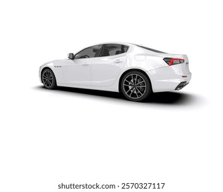 Realistic sport car isolated on background. 3d rendering - illustration