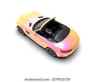 Realistic sport car isolated on background. 3d rendering - illustration