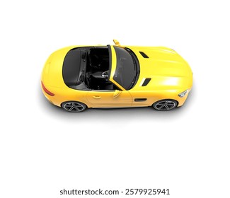 Realistic sport car isolated on background. 3d rendering - illustration