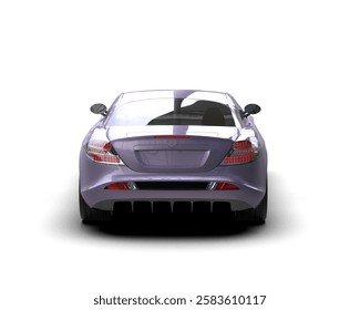 Realistic sport car isolated on background. 3d rendering - illustration