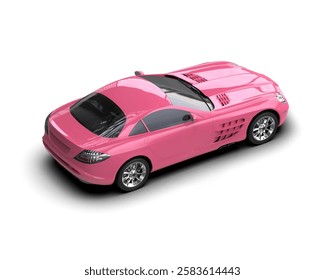 Realistic sport car isolated on background. 3d rendering - illustration