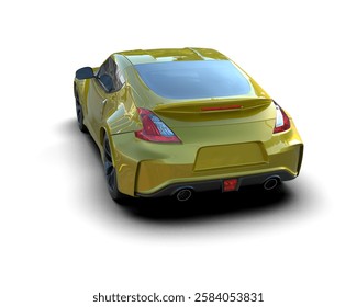 Realistic sport car isolated on background. 3d rendering - illustration