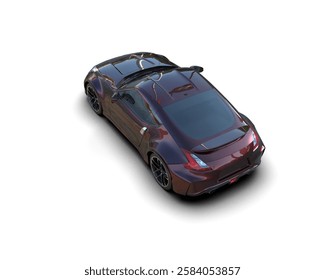 Realistic sport car isolated on background. 3d rendering - illustration