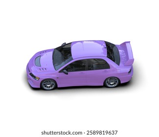 Realistic sport car isolated on background. 3d rendering - illustration