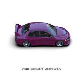 Realistic sport car isolated on background. 3d rendering - illustration