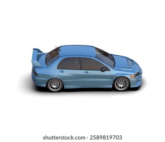 Realistic sport car isolated on background. 3d rendering - illustration