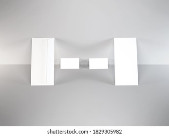 Realistic Stationery Set 3D Illustration Mockup Scene on White Background