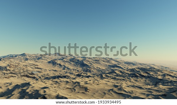 realistic surface of an alien planet, view from\
the surface of an exo-planet, canyons on an alien planet, stone\
planet, desert planet 3d\
render