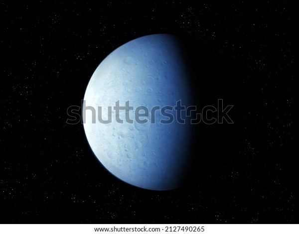 Realistic surface of the planetary\
moon, rocky satellite in the solar system 3d illustration.\

