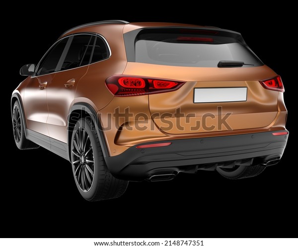 Realistic SUV car isolated on background. 3d\
rendering -\
illustration