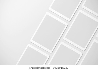 Realistic tablet blank screen mockup