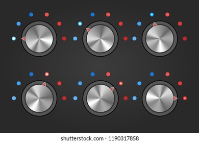 Realistic Temperature Button Knob Switch Stock Illustration 1190317858 ...