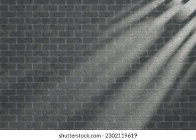Realistic window light and shadow. Shadow overlay effect. Long shadow light on wall. Scenes of natural lighting. abstract shadows background lights. shadow wall background nature texture. 3D Rendering