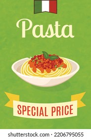 Realistics Italian Food Poster Illustration Design.