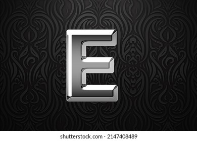 Realistik Chrome Effect Letters And Numbers