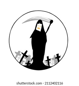 Reaper, Silhouette Circle Line Art