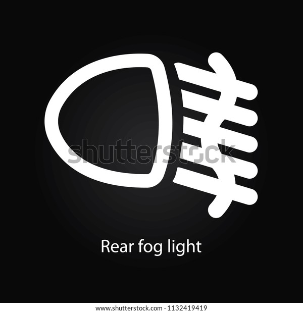 rear fog light warning symbol stock illustration 1132419419 https www shutterstock com image illustration rear fog light warning symbol 1132419419