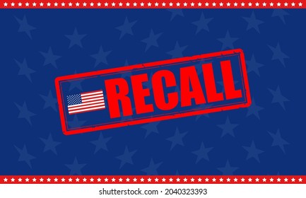 Recall Sign For Election In USA