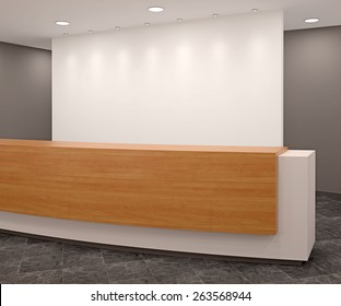 Reception In Modern Office.3d Render.