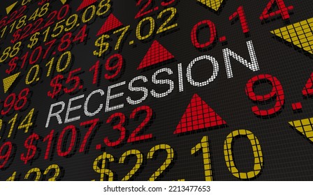 Recession Stock Market Share Prices Low Buy Sell Invest Bear Phase 3d Illustration