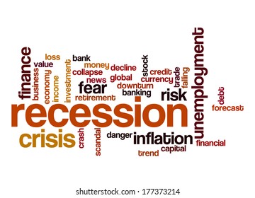 Recession word cloud