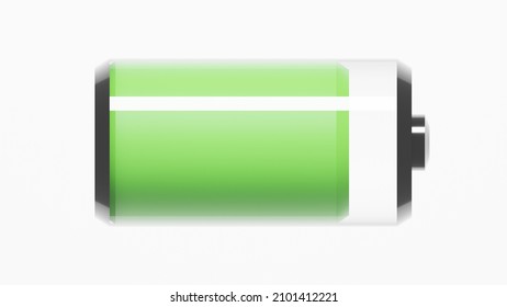 Rechargeable Battery Icon 3d Illustration, Can Be Used To Represent A Charging Station, An Electric Car, Or The Cell Phone Lithium Battery Power