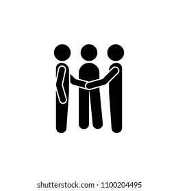 To Reconcile Two People Icon. Element Of Conversation Icon For Mobile Concept And Web Apps. Isolated To Reconcile Two People Icon Can Be Used For Web And Mobile On White Background