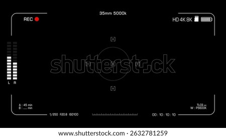 Recording Screen Overlay motion graphics 4K FHD