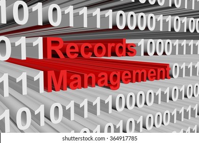 Records Management In The Form Of Binary Code, 3D Illustration