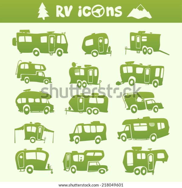 recreational vehicle shape\
cartoon set