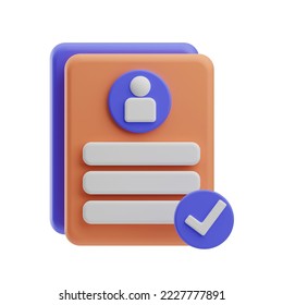 recruitment, objects accepted illustration 3d