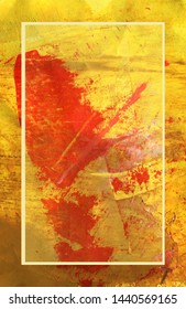 rectangle frame on hand drawn acrylic background