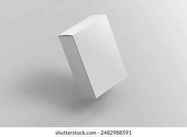 Rectangle Paper Box packaging mockup floating. 3d rendering. 3d illustration.