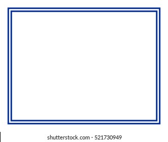 Rectangle Shape Blue Parallel Border On Stock Illustration 521730949 ...