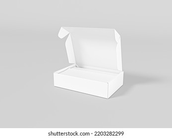 Rectangular cardboard box mockup. packaging delivery box mock-up for branding. 3d rendered illustration